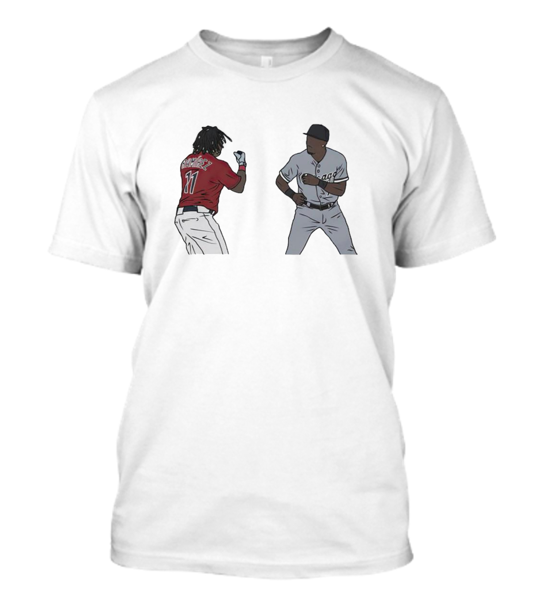 Jose Ramirez Versus Tim Anderson Baseball Confrontation Vintage Look T-Shirt