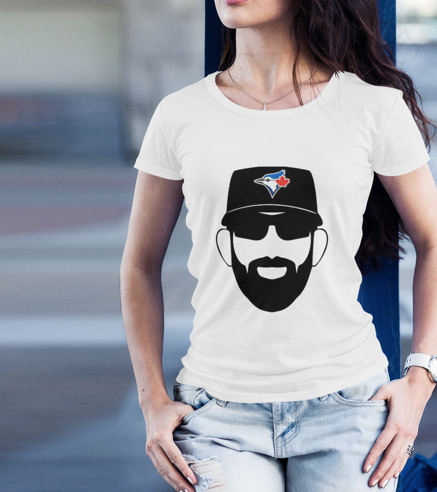 Toronto Blue Jays Jose Bautista Honda Level Of Excellent Blue Jay Logo Hat And Beard T-Shirt