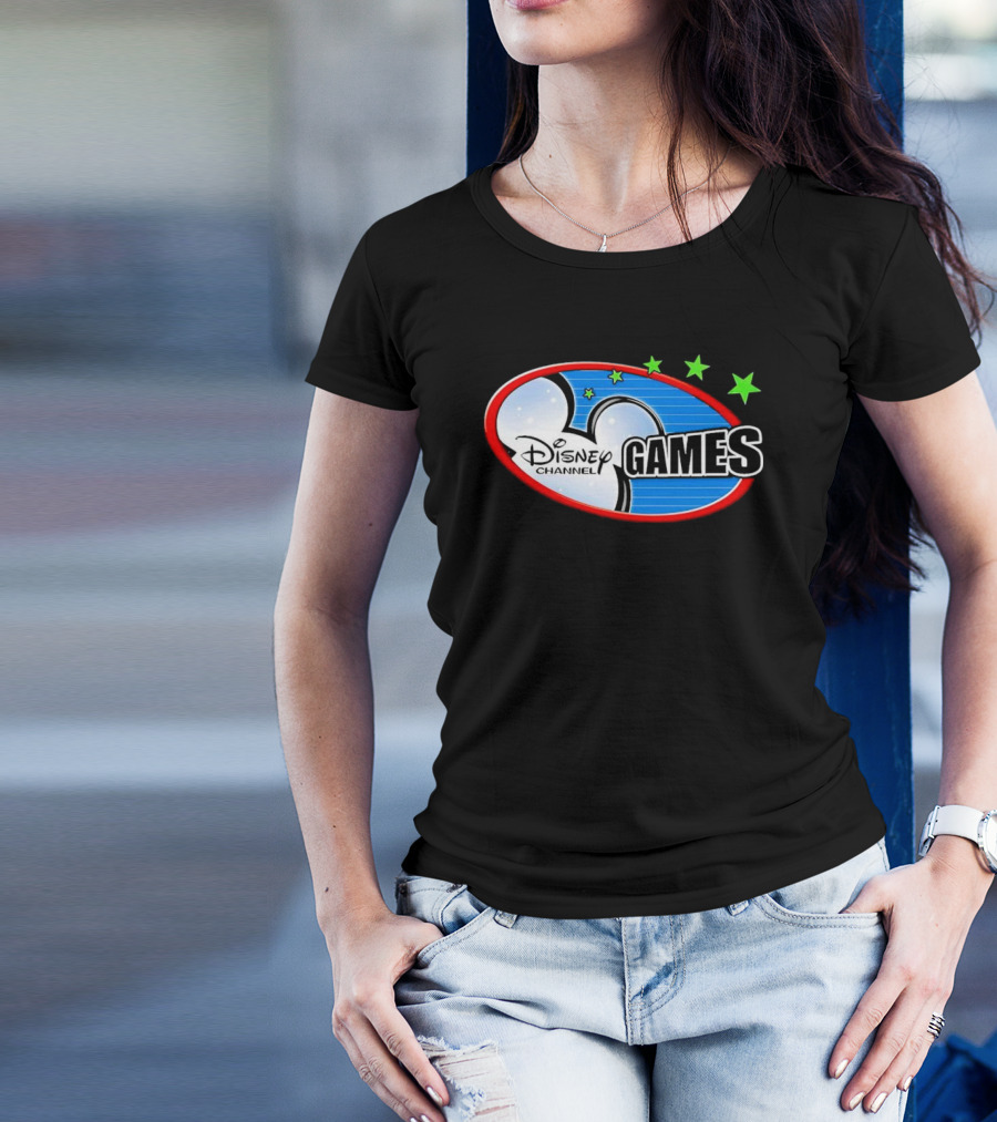 Disney Channel Games Logo With Stars And Iconic Symbols T-Shirt