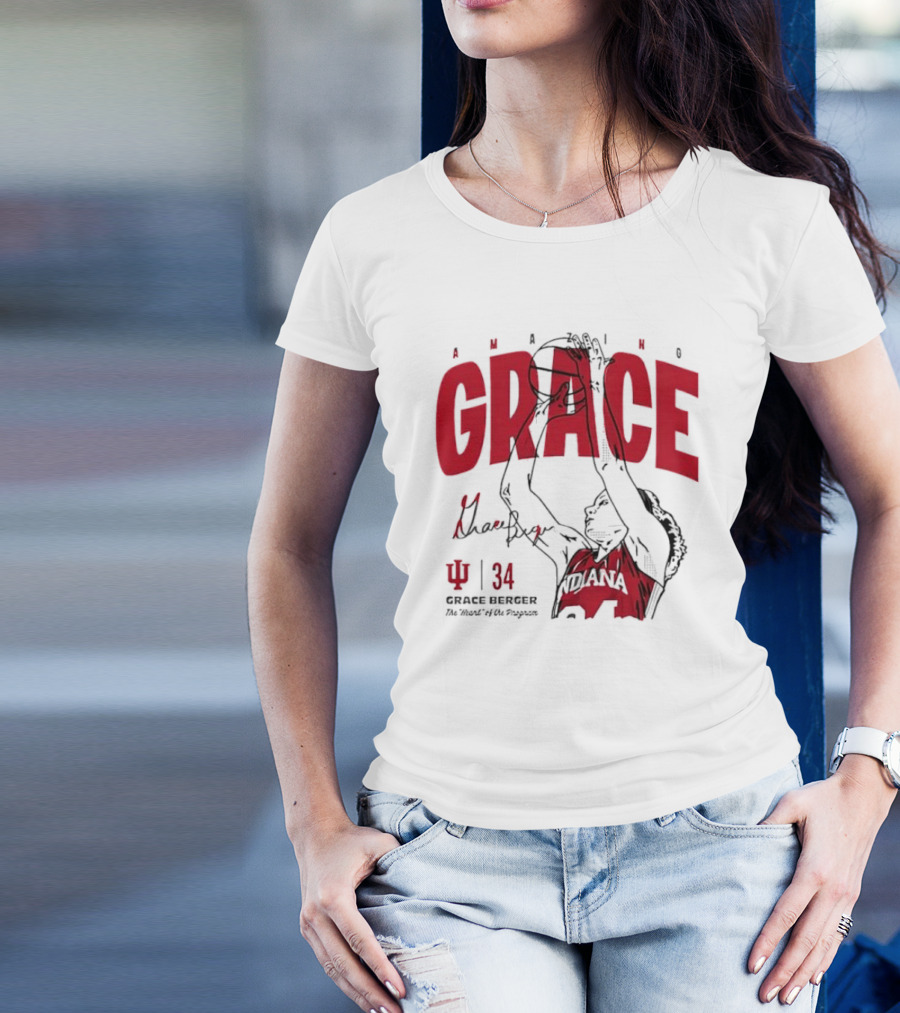 Amazing Grace Berger Indiana Fever 34 The Heart Of The Program Basketball T-Shirt