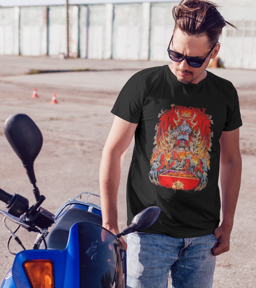Ov Sulfur Little Ricky Throne With Red Crown And Flames T-Shirt