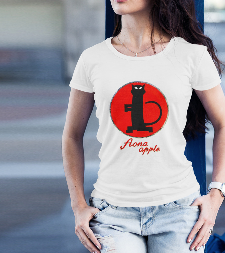 Fiona Apple Black Cat Red Circle Bootleg T-Shirt