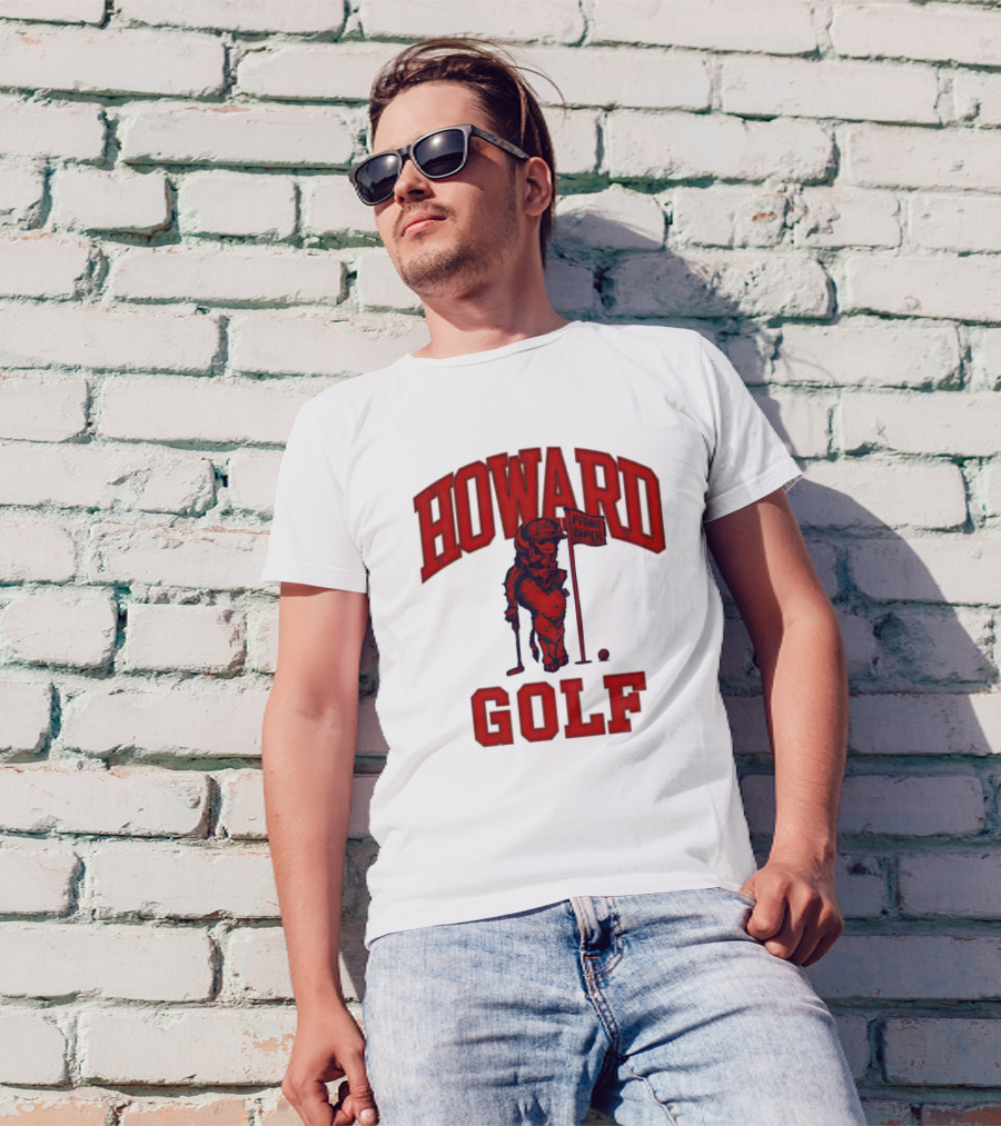 Howard Golf Pebble Beach Vintage Style Bull Golfer T-Shirt