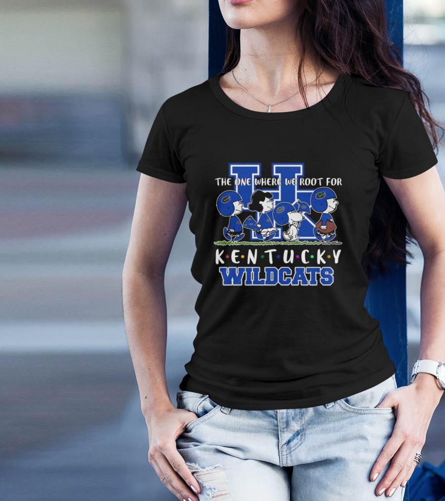 The One Where We Root For Kentucky Wildcats Peanuts Characters T-Shirt