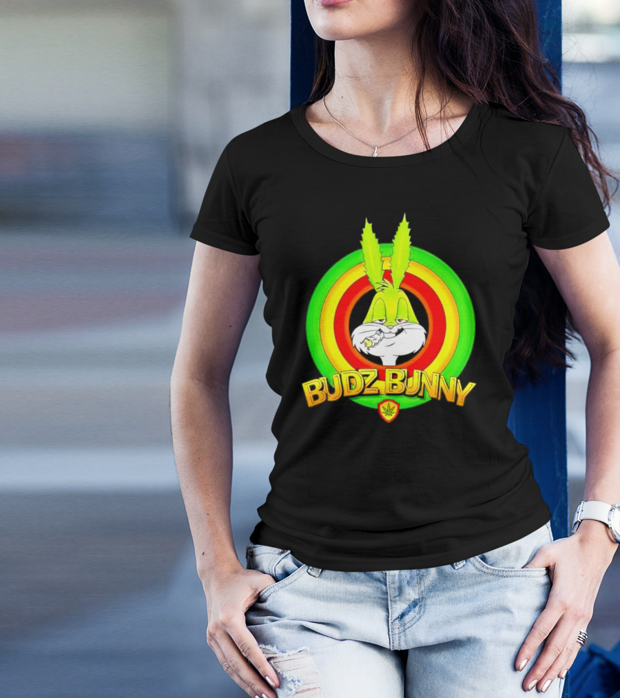 Budz Bunny Cannabis Inspired Cartoon Character T-Shirt