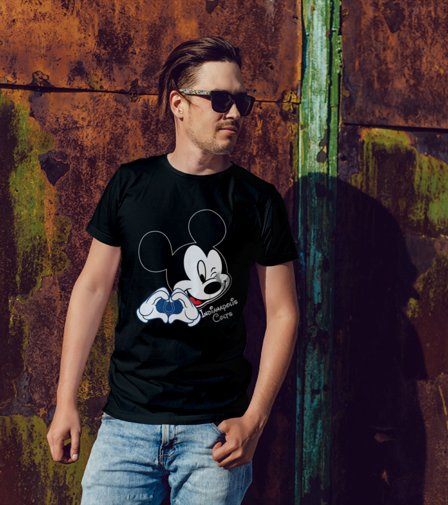 Mickey Indianapolis Colts Heart T-Shirt