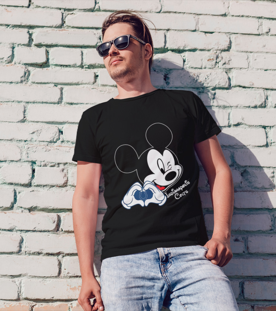 Mickey Indianapolis Colts Heart T-Shirt