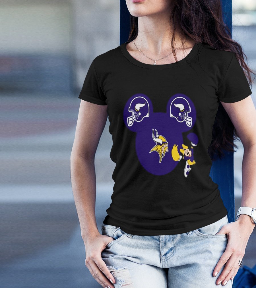 Minnesota Vikings Mickey Mouse Helmets T-Shirt