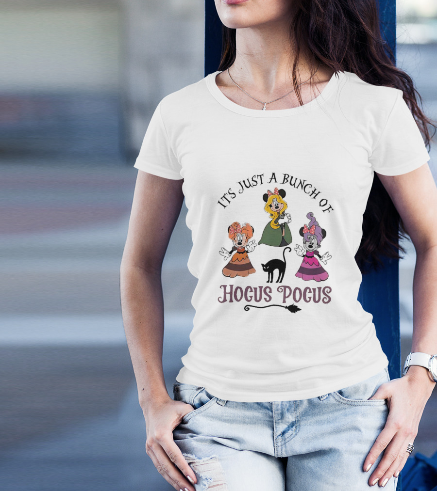 It's Just A Bunch Of Hocus Pocus Minnie Mouse Halloween Magic T-Shirt