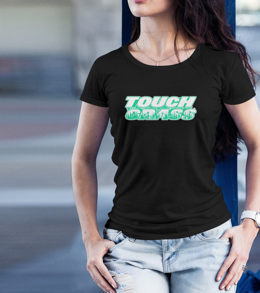 TOUCH GRASS Green Nature Aesthetic T-Shirt