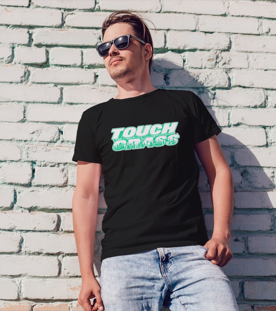 TOUCH GRASS Green Nature Aesthetic T-Shirt