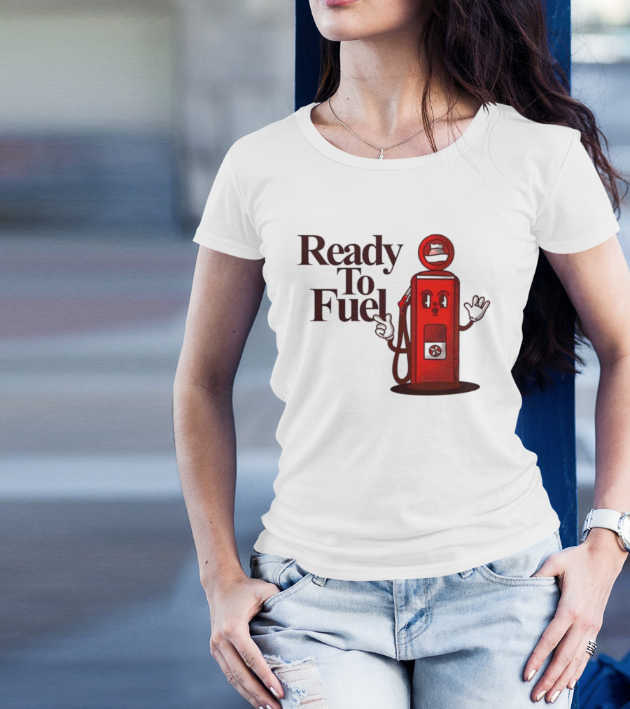 Ready To Fuel Cartoon Gas Pump T-Shirt