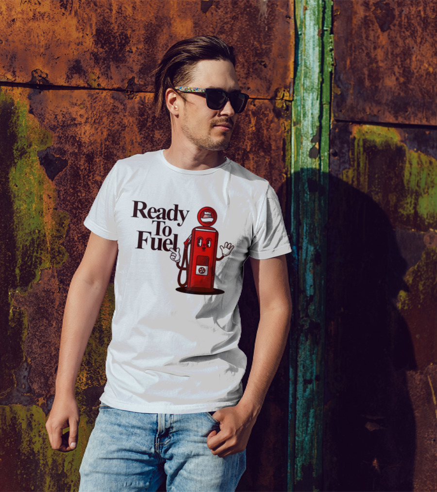 Ready To Fuel Cartoon Gas Pump T-Shirt