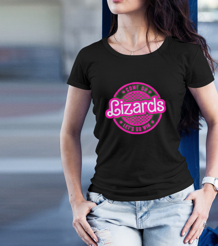 Come On Lizards Let's Go Win Retro Pop Aesthetic T-Shirt