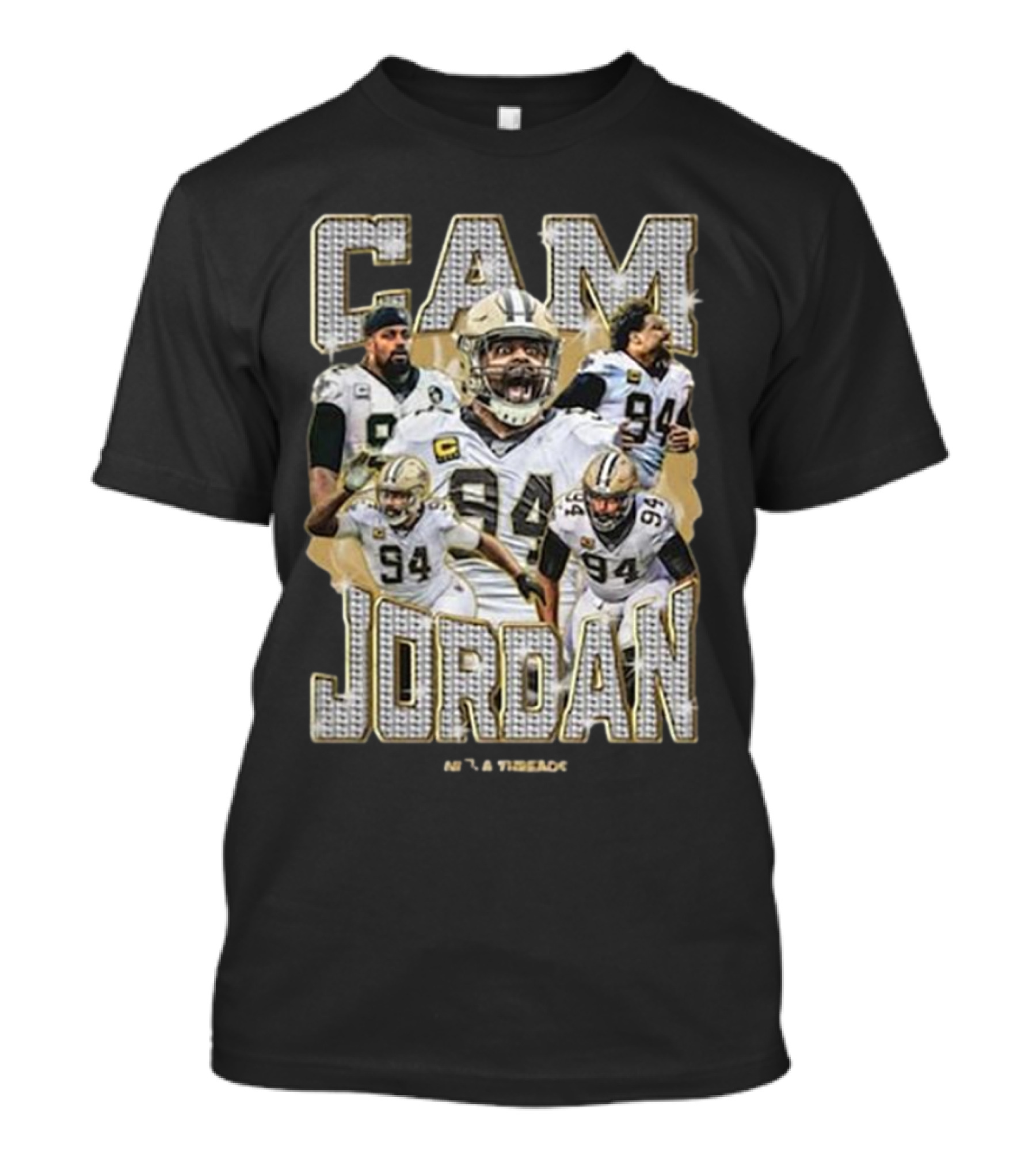 Cam Jordan Football New Orleans Saints Number 94 NFL Defensive Star T-Shirt