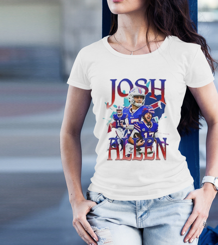 Josh Allen Buffalo Bills Number 17 Football Player T-Shirt