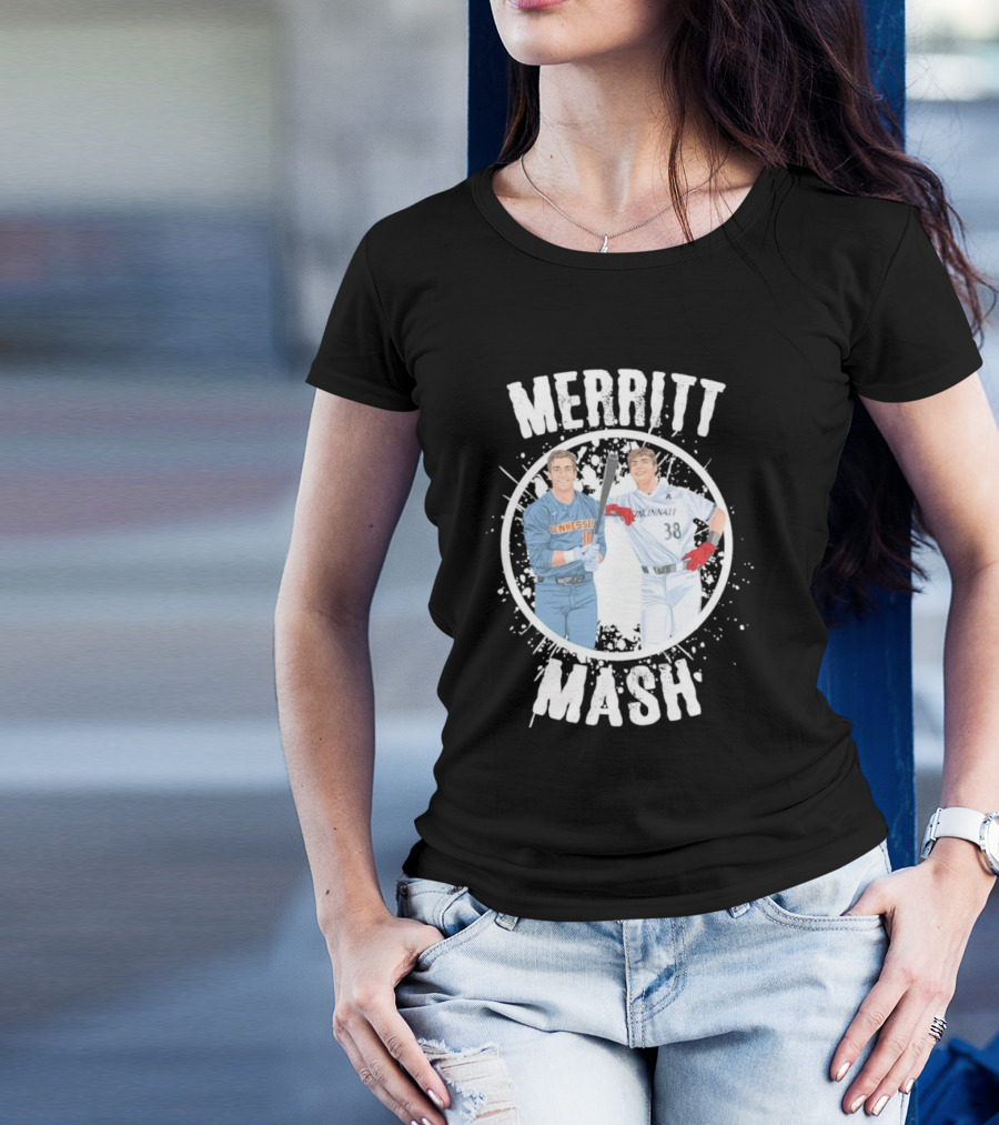 Merritt Mash Tennessee Cincinnati Baseball Duo T-Shirt