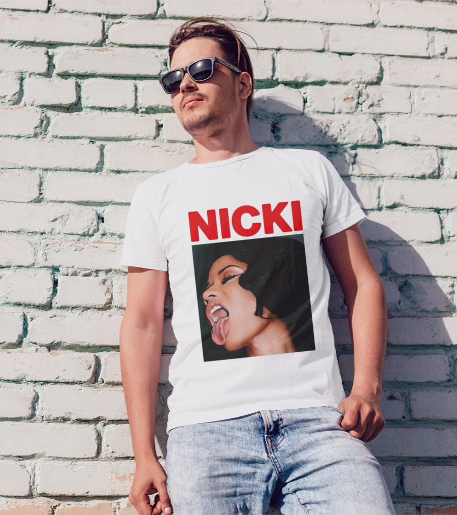 Nicki Sticking Out Tongue Image T-Shirt