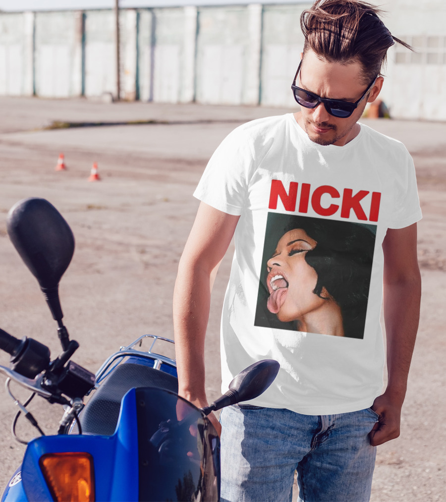 Nicki Sticking Out Tongue Image T-Shirt