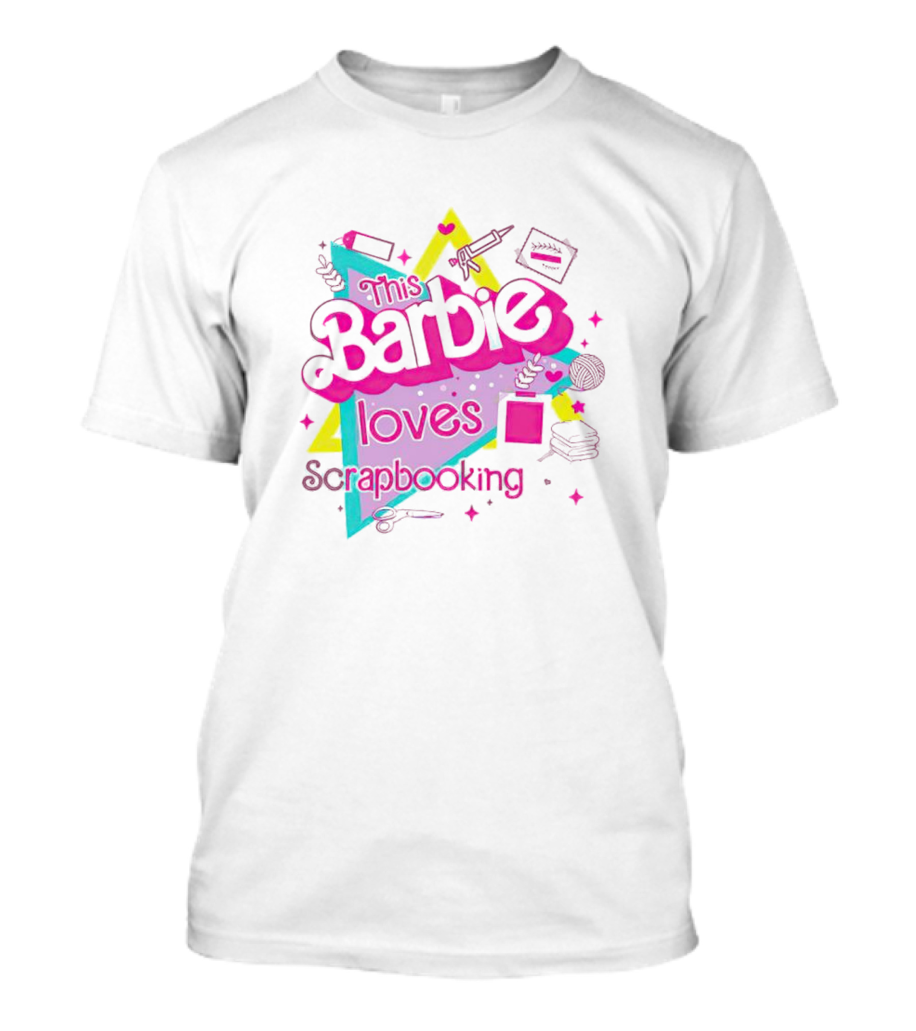 This Barbie Loves Scrapbooking Colorful Craft-Inspired T-Shirt