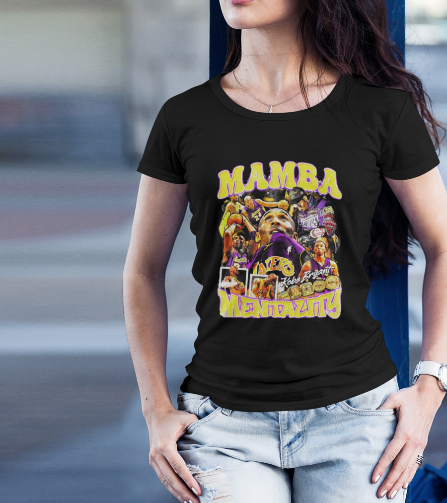 Mamba Mentality Lakers Kobe Bryant Rings Basketball Legend T-Shirt