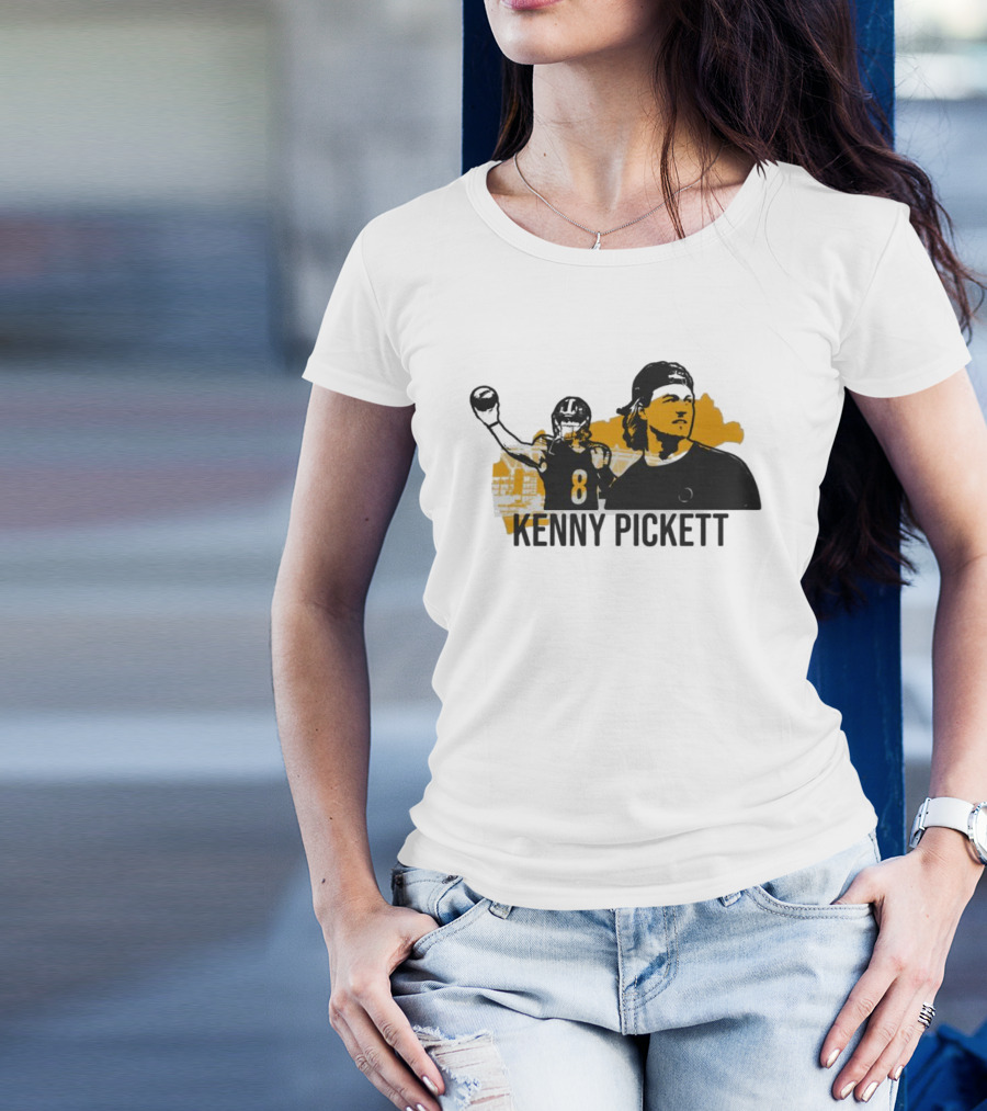 Kenny Pickett Pittsburgh Headliner Series Black And Gold Football Eleven T-Shirt