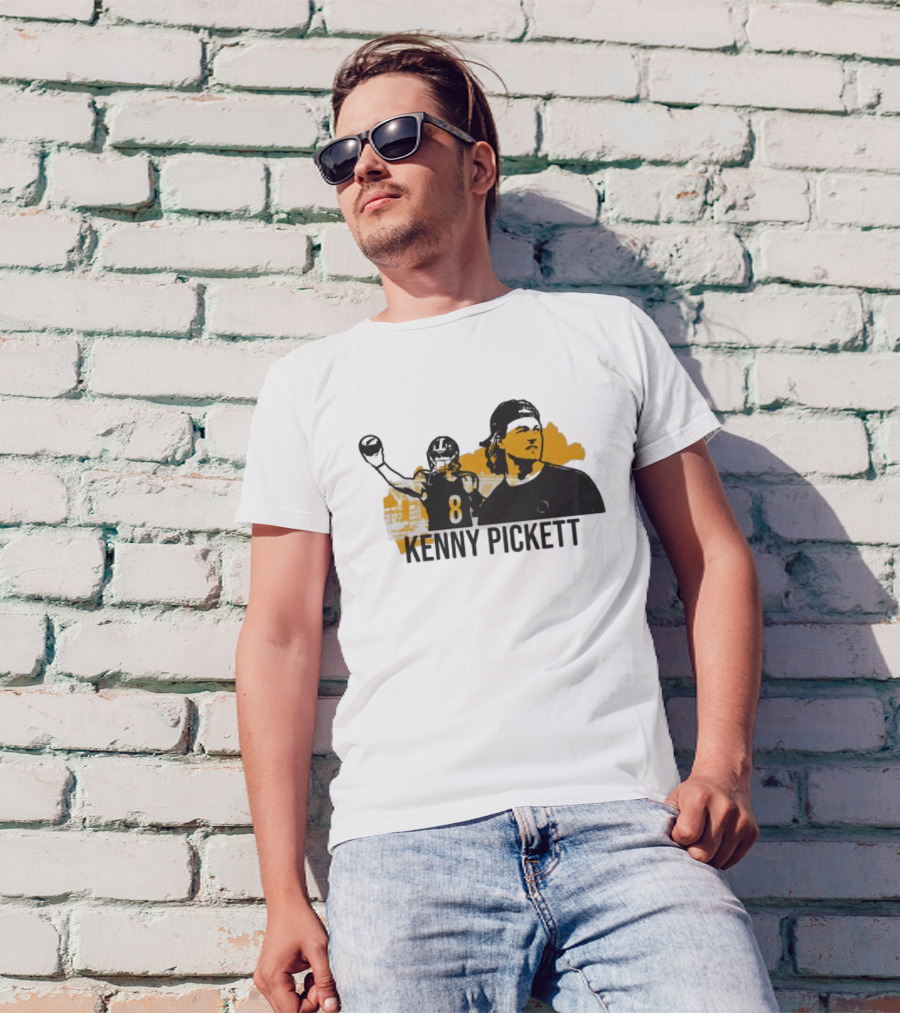 Kenny Pickett Pittsburgh Headliner Series Black And Gold Football Eleven T-Shirt