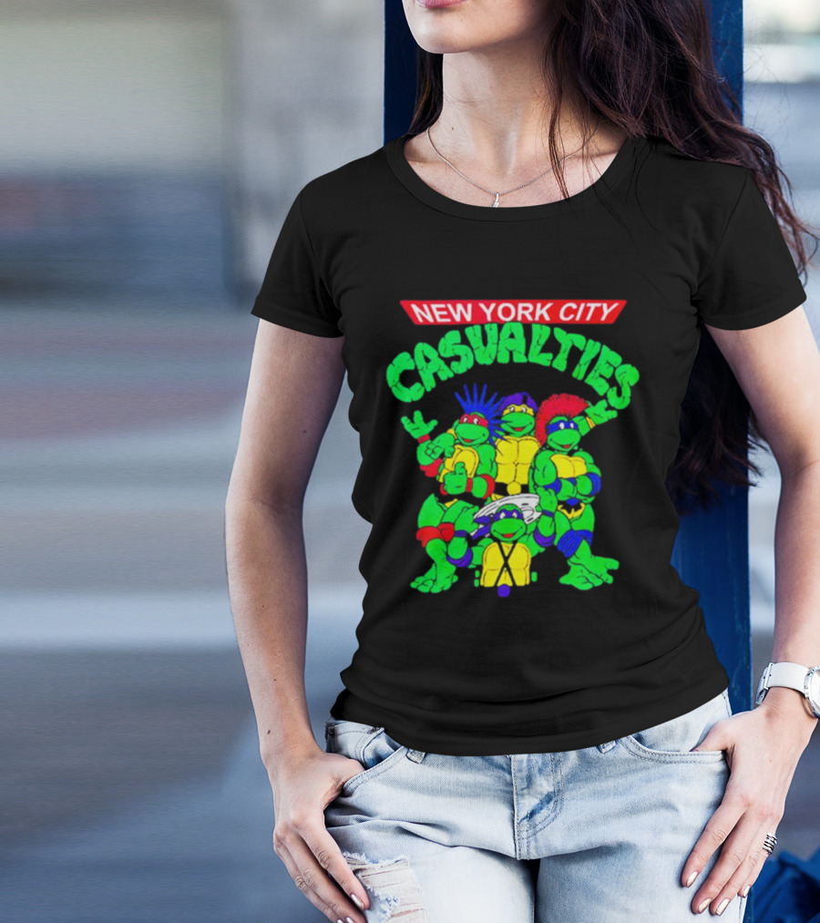 New York City The Casualties Ninja Turtles Crossover T-Shirt