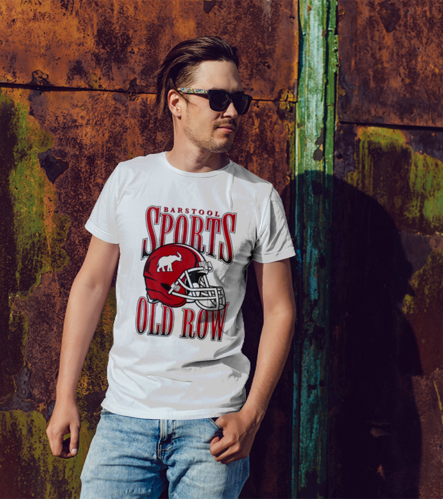 Old Row Elephant Football Helmet T-Shirt