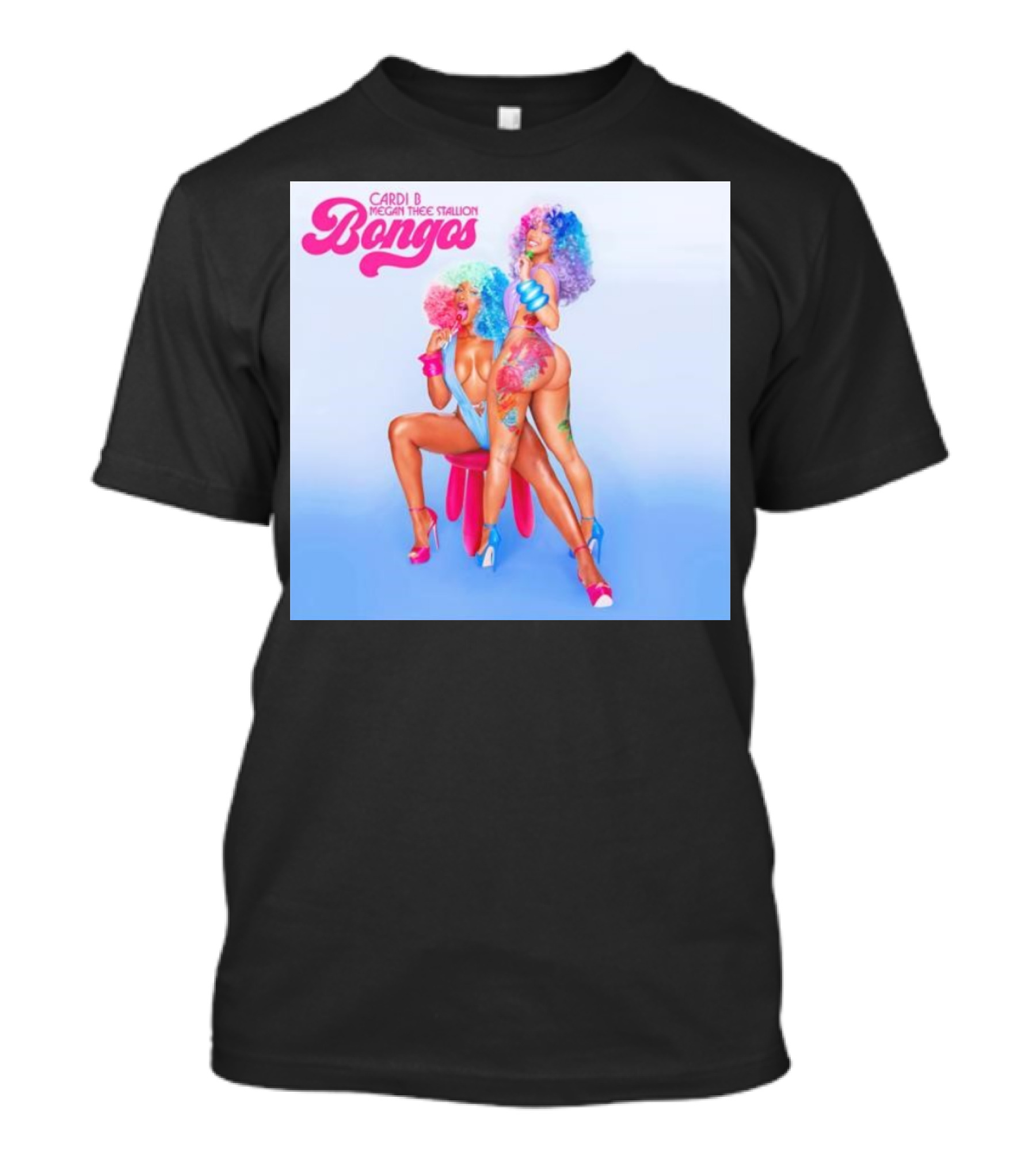 Cardi B Megan Thee Stallion Bongos Colorful T-Shirt