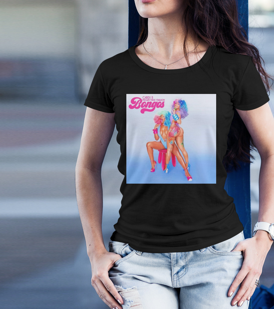 Cardi B Megan Thee Stallion Bongos Colorful T-Shirt