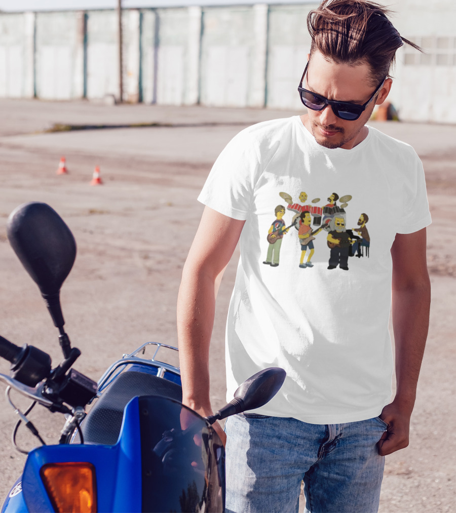 Grateful Dead Simpsons Band Cartoon Characters T-Shirt