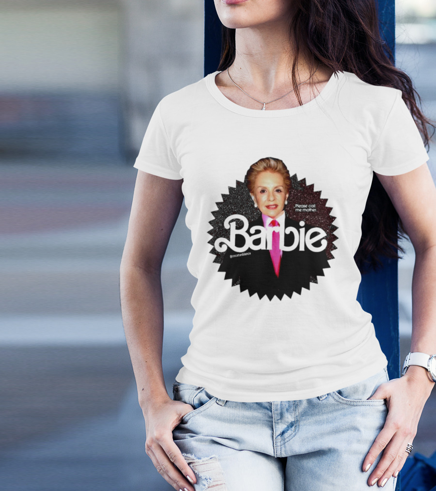 Please Call Me Mother Barbie Black Starburst T-Shirt