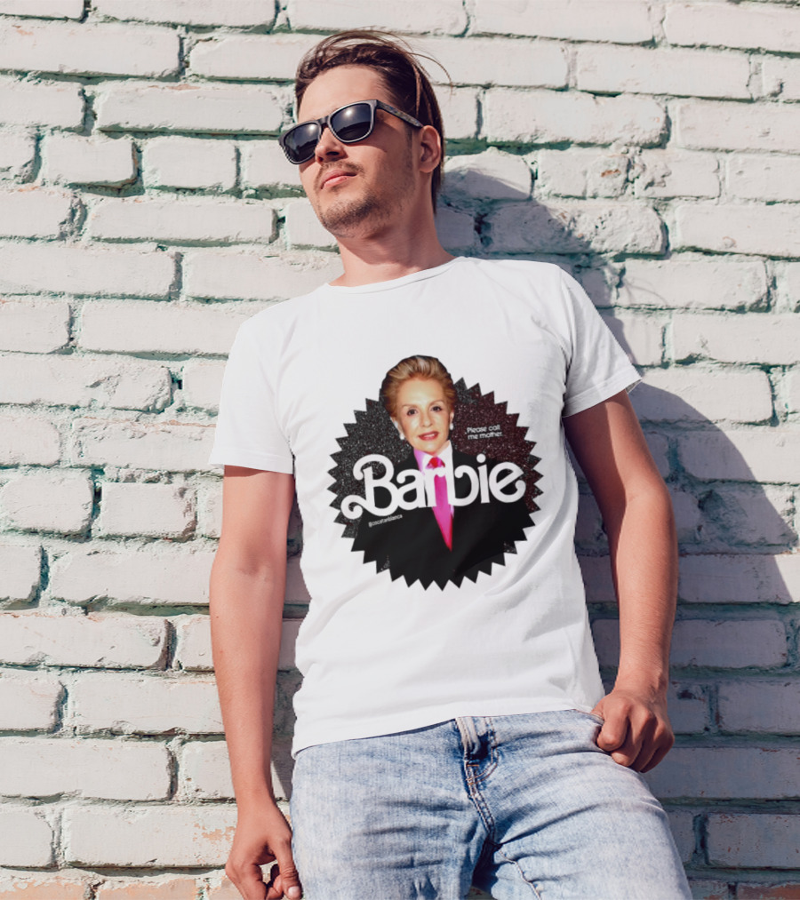 Please Call Me Mother Barbie Black Starburst T-Shirt