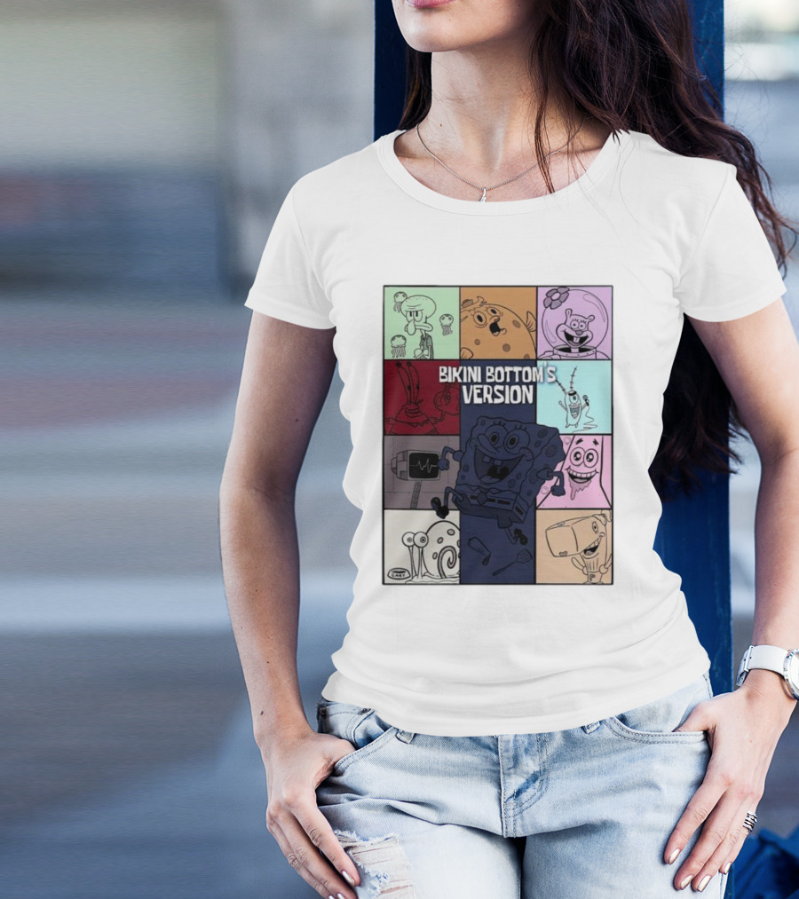Bikini Bottom's Version Spongebob Characters Compilation T-Shirt