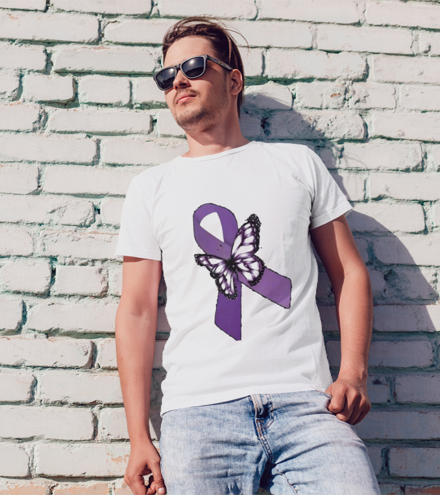 International Overdose Awareness Day Purple Butterfly T-Shirt