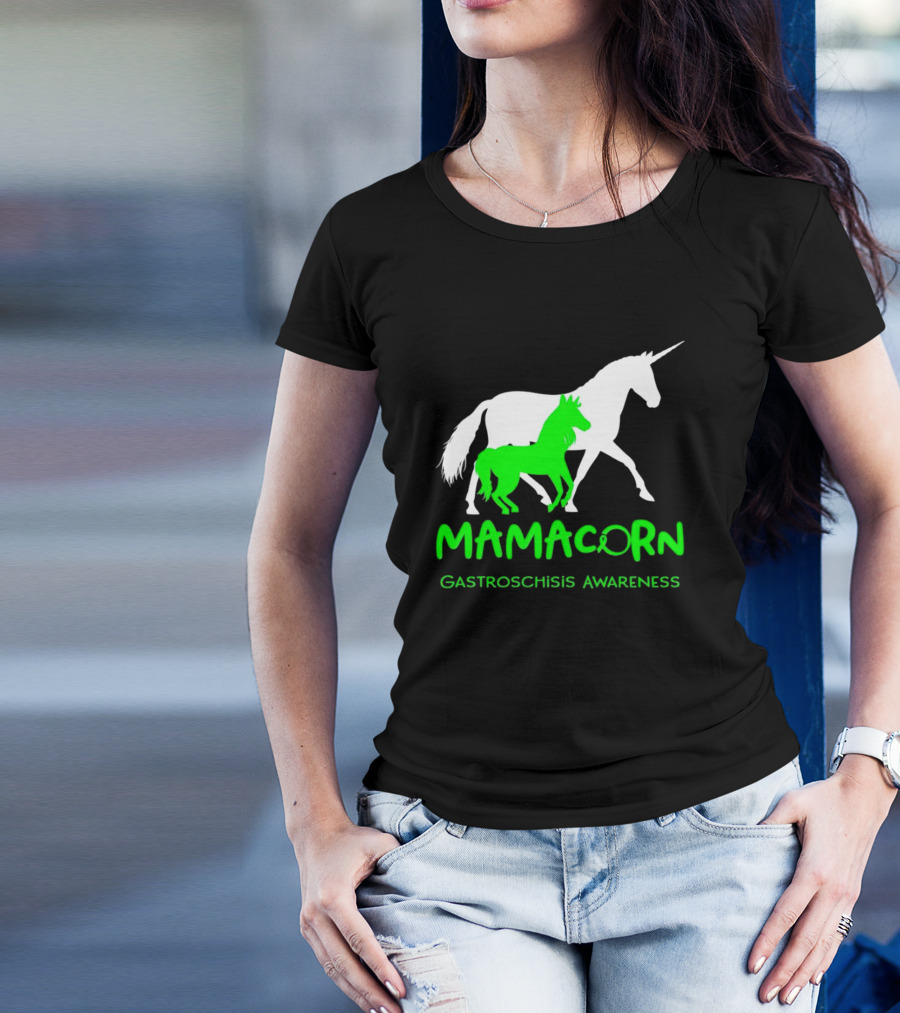 Mamacorn Gastroschisis Awareness Unicorn Mother And Foal T-Shirt