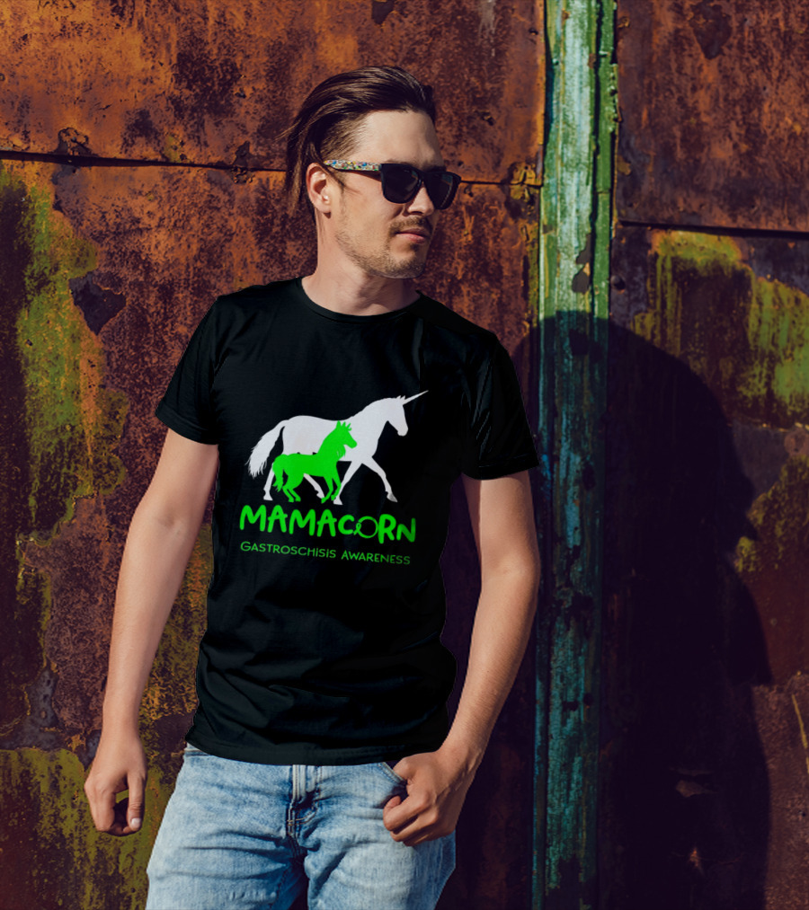 Mamacorn Gastroschisis Awareness Unicorn Mother And Foal T-Shirt