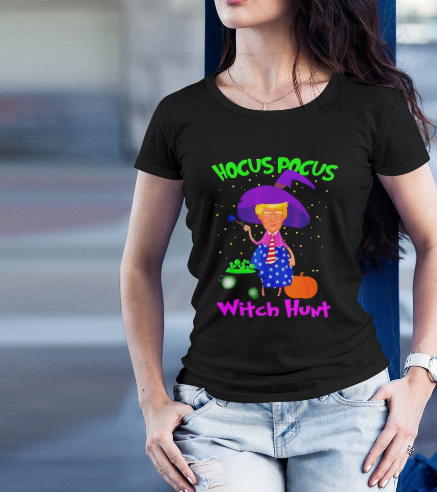 Hocus Pocus Trump Witch Hunt Halloween Trick Treat T-Shirt