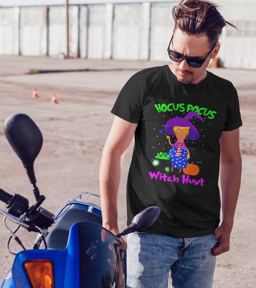 Hocus Pocus Trump Witch Hunt Halloween Trick Treat T-Shirt