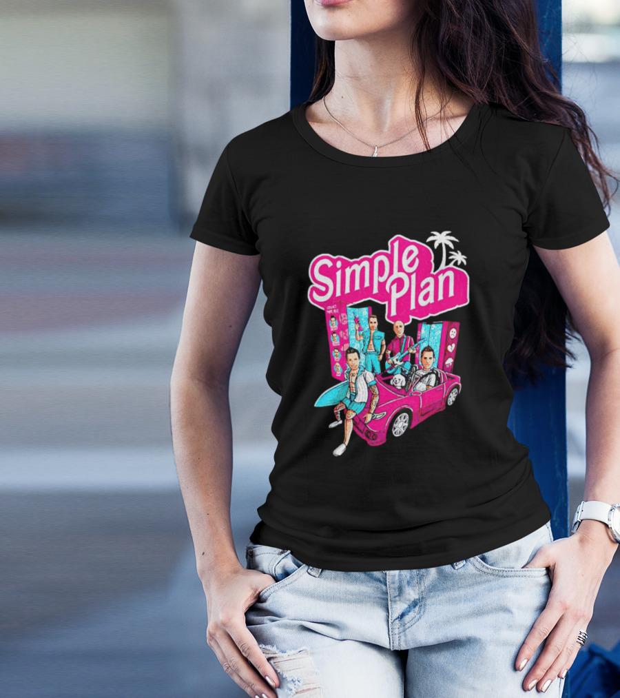 Simple Plan Barbie Dolls And Car Ocean Drive T-Shirt