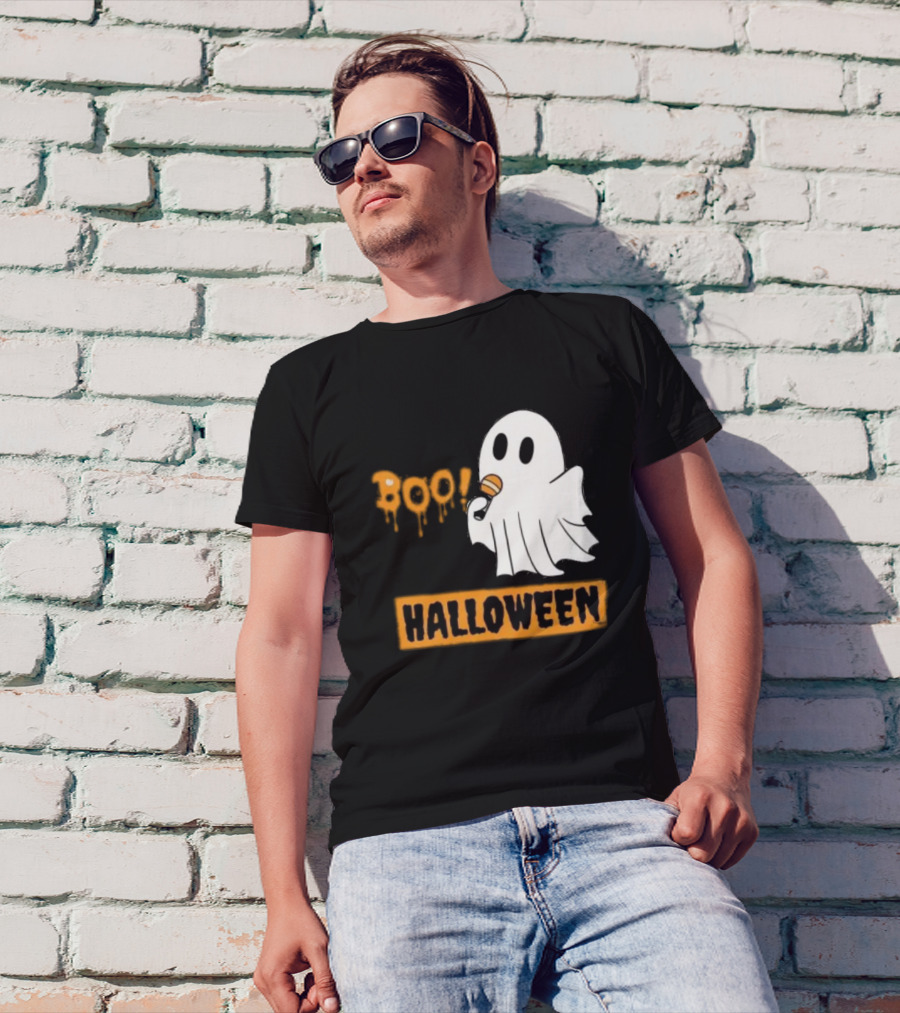 Happy Halloween Boo Cute Singing Ghost Halloween T-Shirt