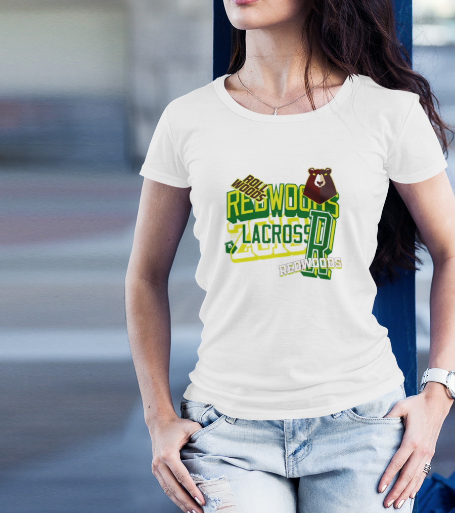 Roll Woods Redwoods Lacrosse Bear T-Shirt