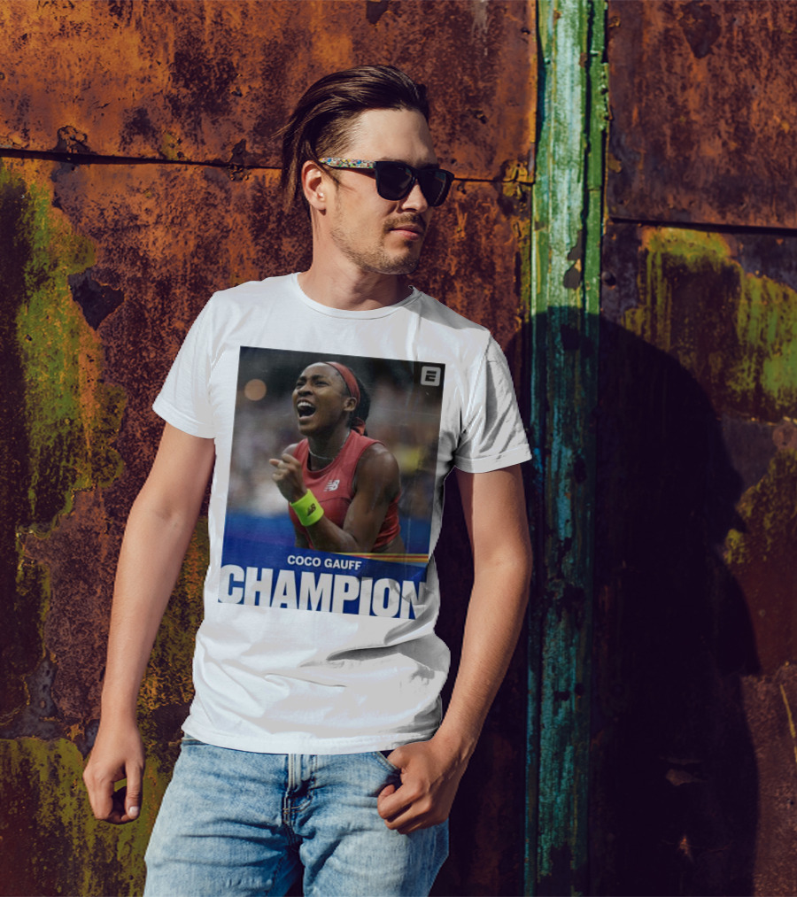 Coco Gauff Champion ESPN Tennis Icon Determination T-Shirt