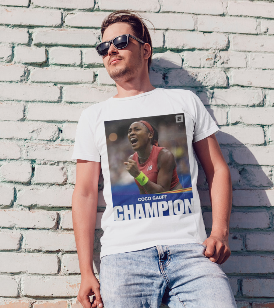 Coco Gauff Champion ESPN Tennis Icon Determination T-Shirt