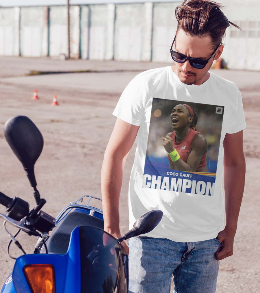 Coco Gauff Champion ESPN Tennis Icon Determination T-Shirt