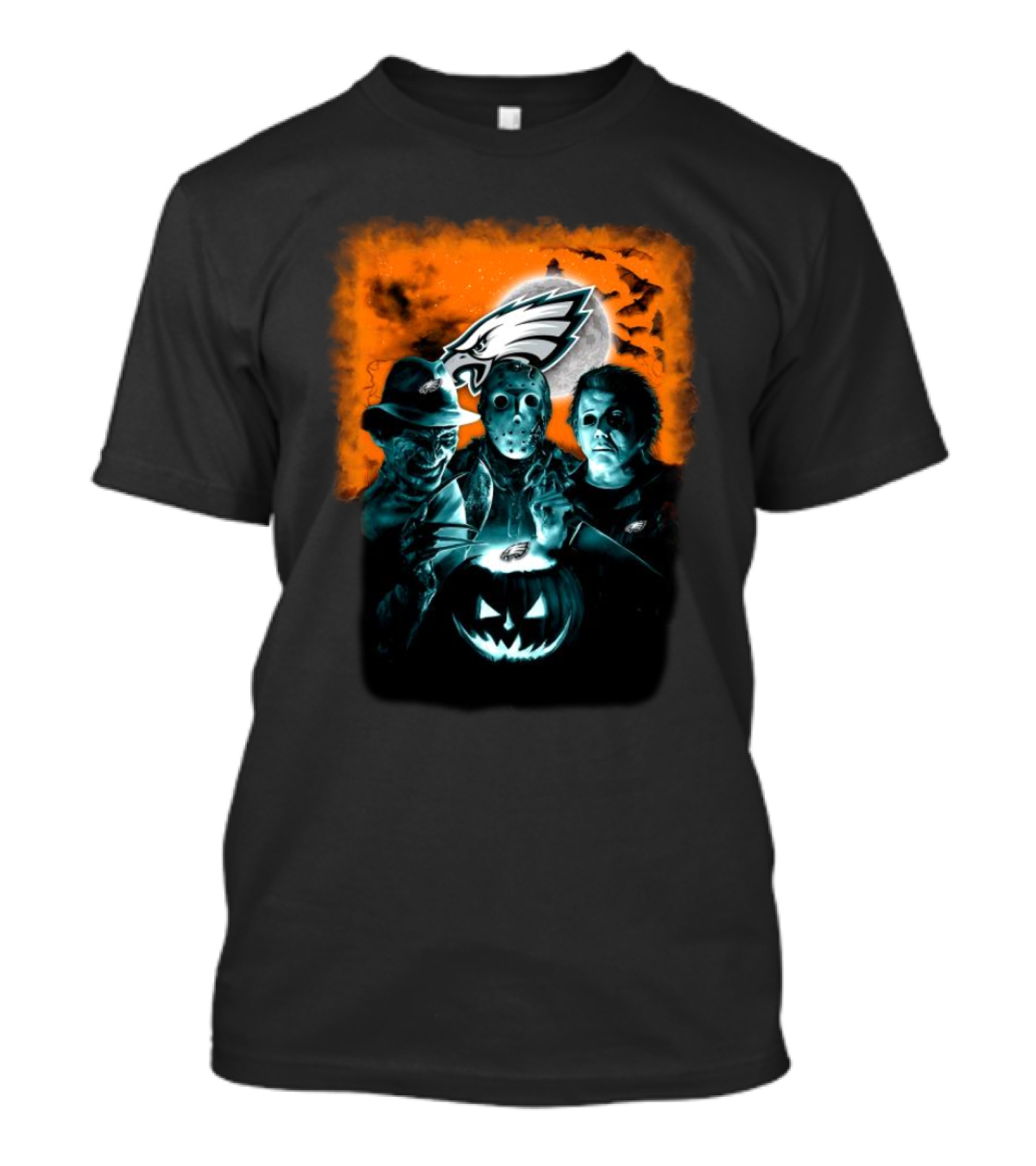 Philadelphia Eagles Halloween Horror Movies Freddy Krueger Jason Voorhees Michael Myers T-Shirt