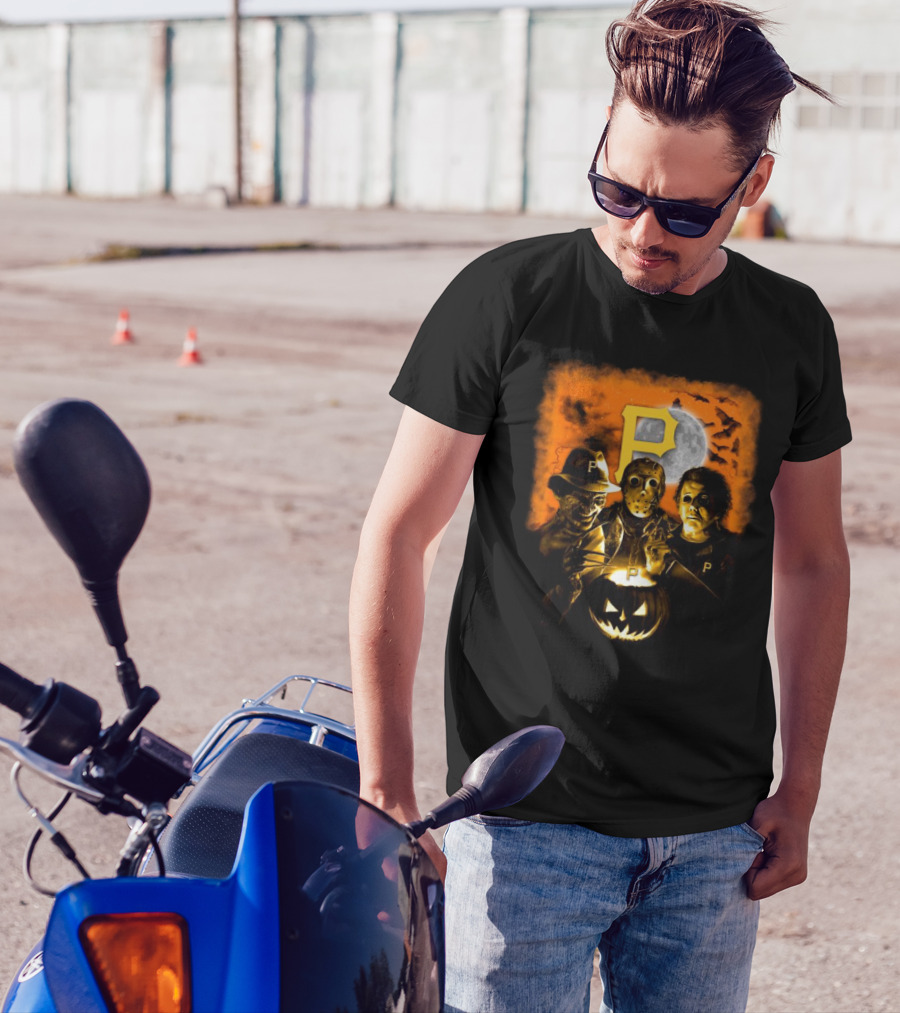 Freddy Krueger Jason Voorhees Michael Myers Pittsburgh Pirates Halloween Horror Mashup T-Shirt