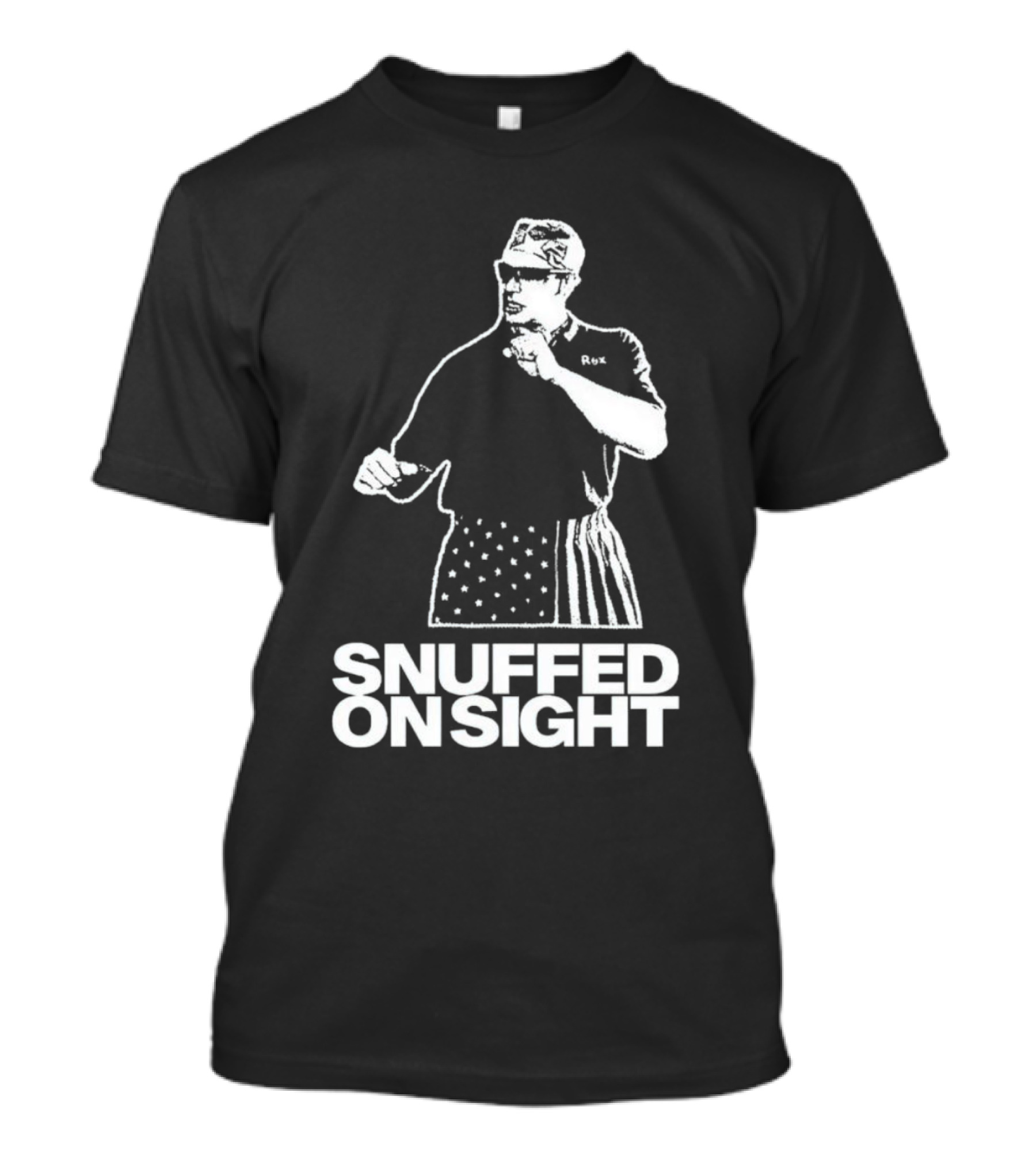 Snuffed On Sight Patriotic Boxing Pose USA Flag Shorts T-Shirt