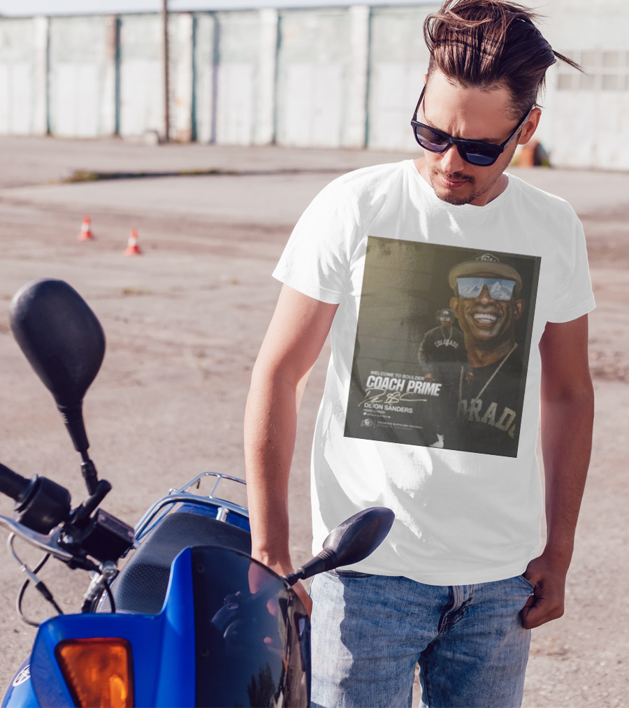 Welcome To Boulder Coach Prime Deion Sanders Colorado Buffaloes Head Coach T-Shirt